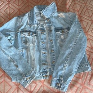 Light denim, distressed, jacket